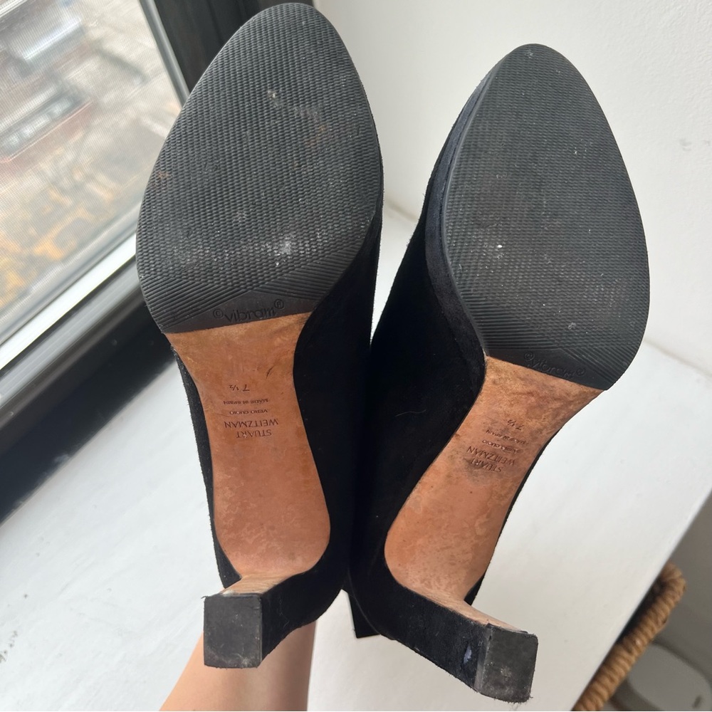 Stuart Weitzman Delphine Suede Booties - image 7